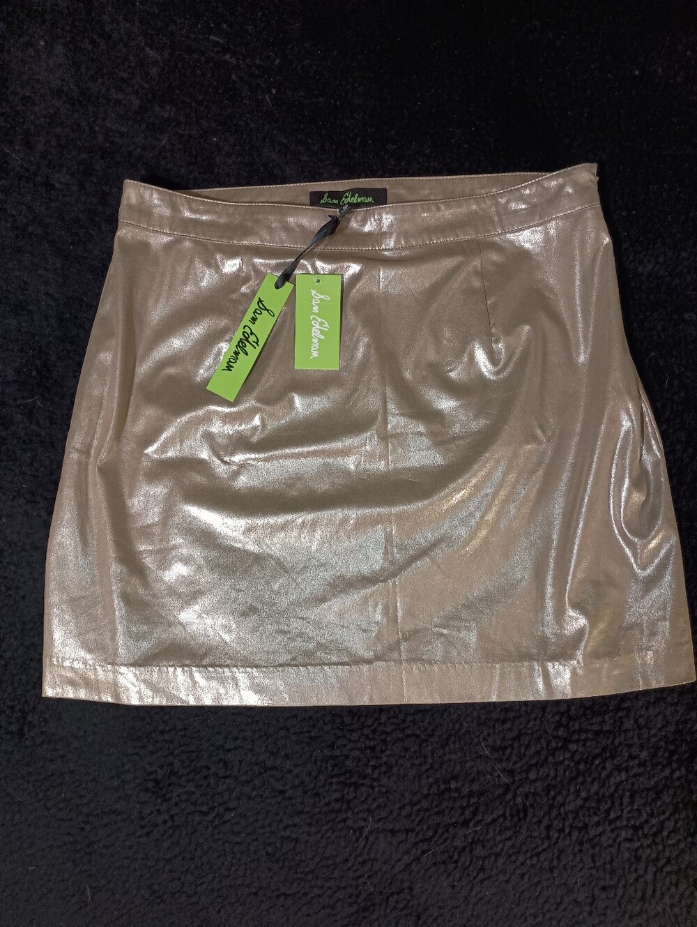NWT Sam Edelman Skirt/Gold with Interior Lining Womens Size 10
